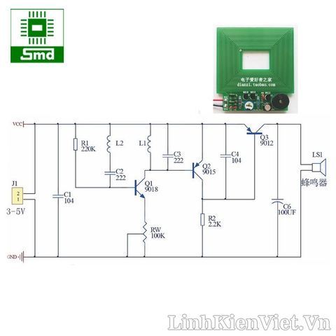 Bộ linh kiện DIY máy dò kim loại