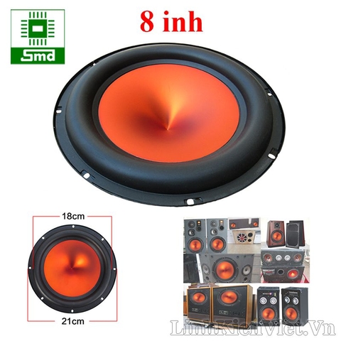 Loa siêu trầm 8 inch 100W - Màng đỏ