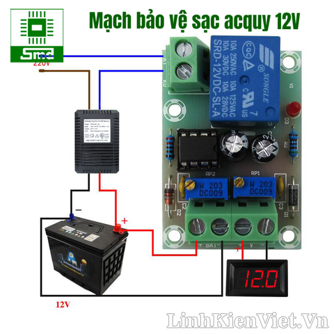 Mạch Bảo Vệ Sạc Acquy 12V M601