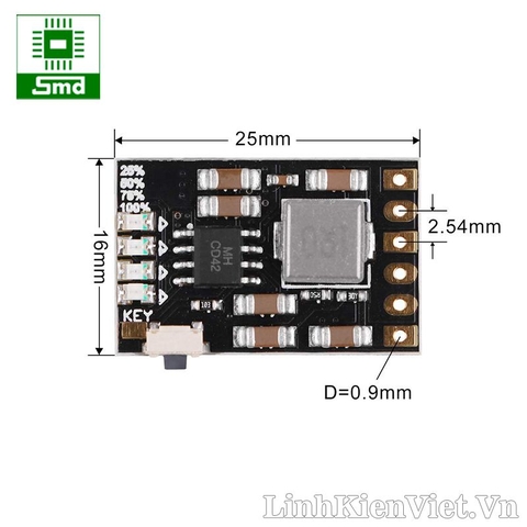 Mạch sạc và bảo vệ pin Lithium 5V 2A (MH-CD42)