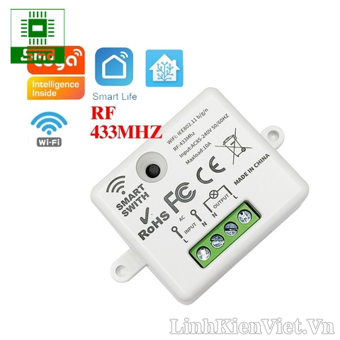 Tuya Mini WIFI + RF, Bộ điều khiển từ xa hệ tuya app smartlife điều khiển từ xa thông minh 1 kênh