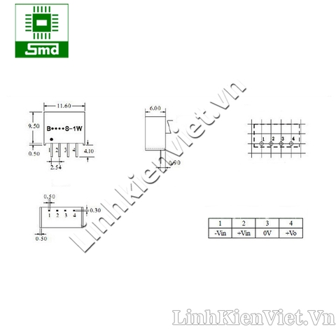 Module nguồn cách ly B0505S-1W DC-DC (5V-5V)