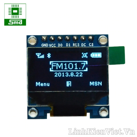 Màn hình OLED 0.96 inch giao tiếp SPI màu trắng