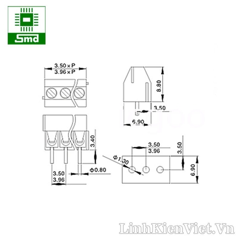 Header KF350-3P-3.5mm