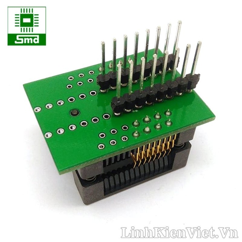 Đế kẹp SOP16 rộng 300mil có pcb (ots28-1.27-04)