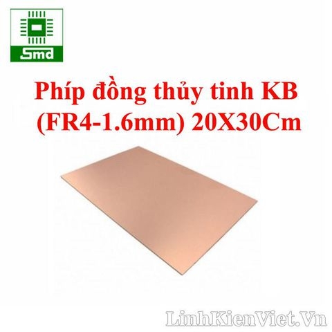 Phíp đồng KB (FR1-1.6mm) 20x30 Cm