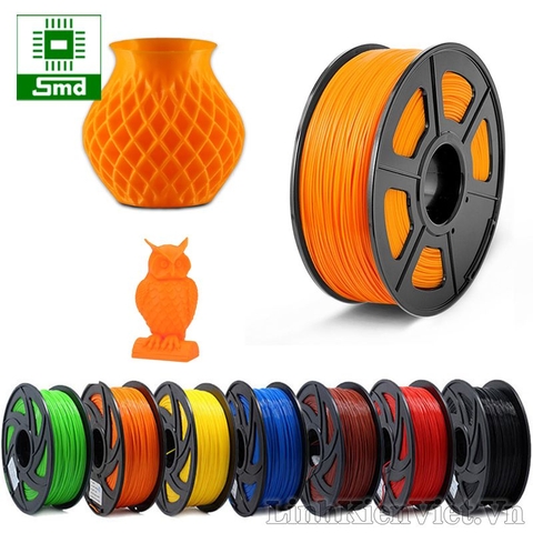 Cuộn nhựa in 3D chất liệu PLA 1.75mm 1kg (Cam - Orange)