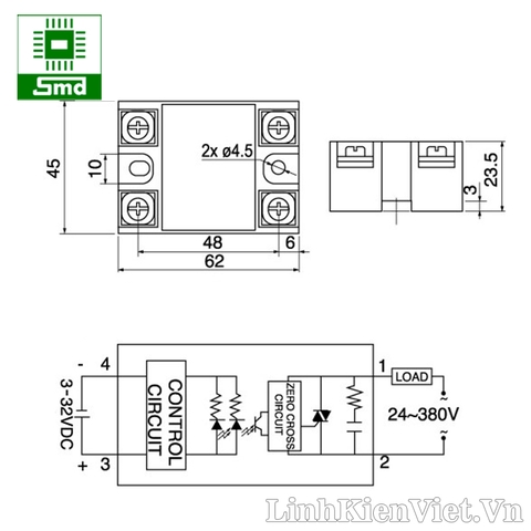 Relay bán dẫn Solid SSR-75DA FOTEK