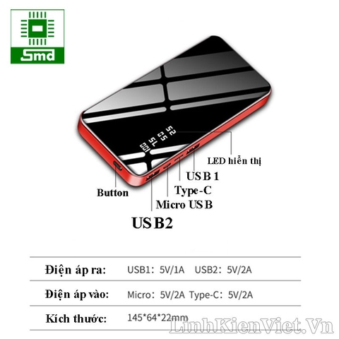 Sạc dự phòng dung lượng cao 6000mAh