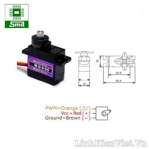 Động cơ RC servo MG90S (5V)