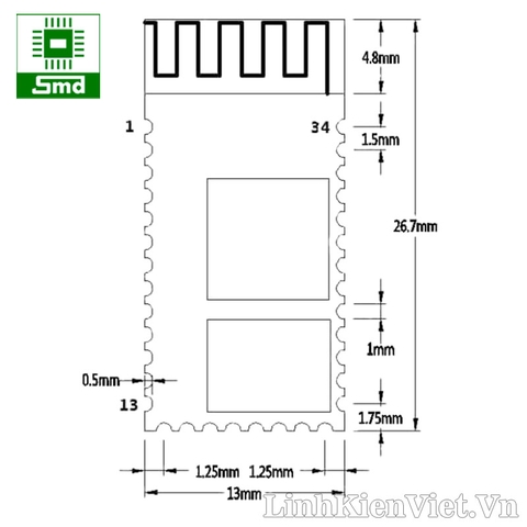 Module Bluetooth giá rẻ SPP-CA - HC06 (Không đế)