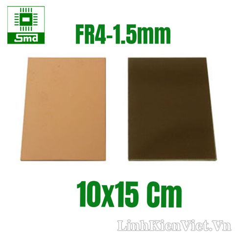 Phíp đồng thủy tinh (FR4-1.5mm) 10x15 Cm