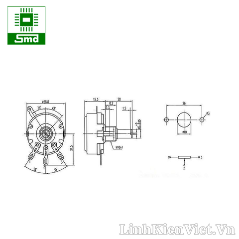 Triết Áp 100K 2W WTH118