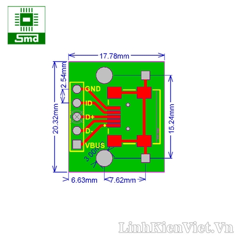 PCB mini USB