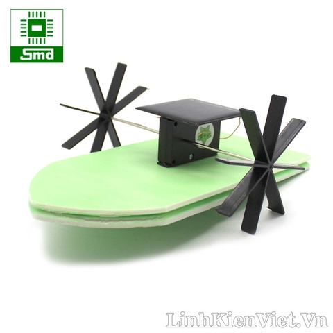 Mô hình thuyền năng lượng mặt trời mái chèo guồng DIY
