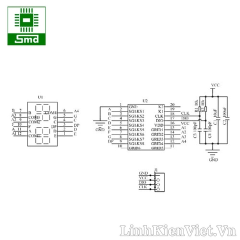 Module LED 4 Số TM1637