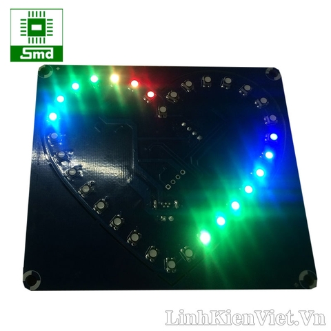 Mạch led trái tim sử dụng led RGB hiệu ứng đẹp