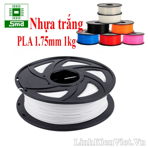 Cuộn nhựa in 3D chất liệu PLA 1.75mm 1kg (Trắng - white)