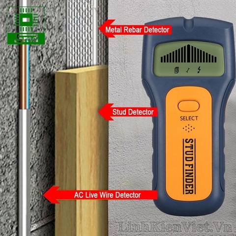 Máy dò điện âm tường TS79, máy dò kim loại âm tường có LCD