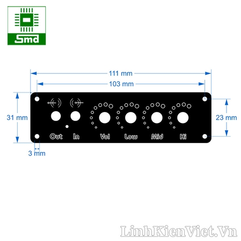 Mạch chỉnh âm sắc 3 band nguồn đơn V2