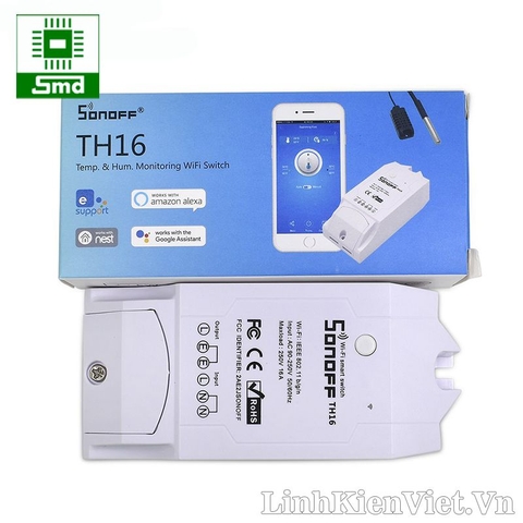 Công tắc thông minh Smart Switch Sonoff TH16 điều khiển từ xa qua Wifi 3G 4G
