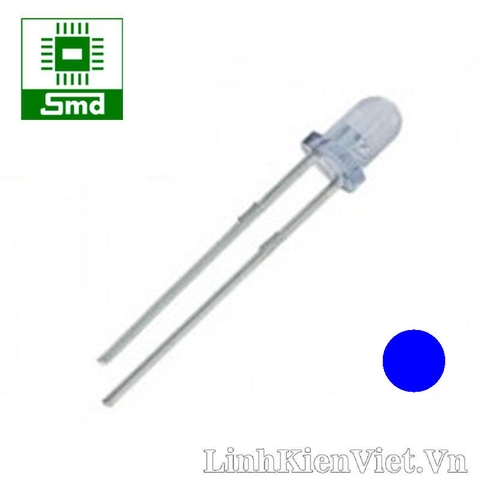 Led siêu sáng 3mm xanh dương trong