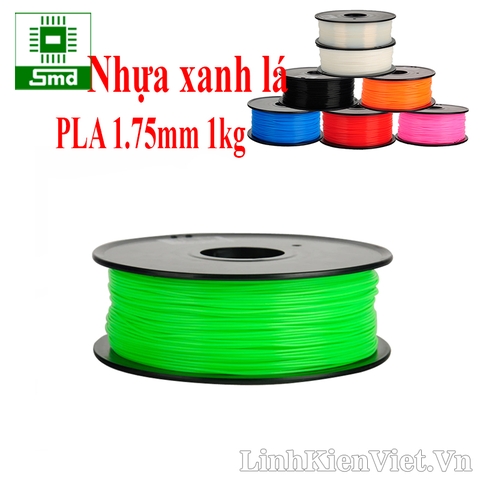 Cuộn nhựa in 3D chất liệu PLA 1.75mm 1kg (Xanh lá - green)