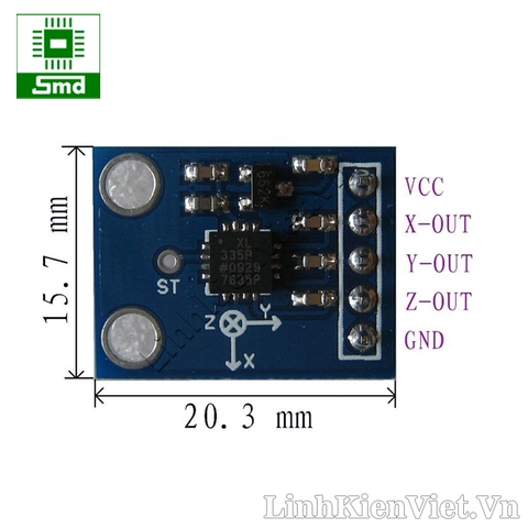 Module cảm biến nghiêng ADXL335