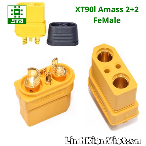 Jack cắm XT90 loại AMAS 2+2 đực cái