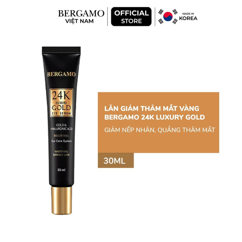 Lăn Giảm Thâm Mắt Vàng Bergamo 24k Luxury Gold Eye Serum 30ml