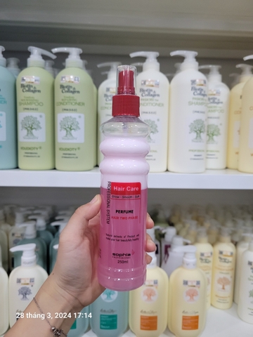 Xịt Dưỡng Tóc Sophia Hair Care Perfume Hair Two Phase Hương Nước Hoa 250ml