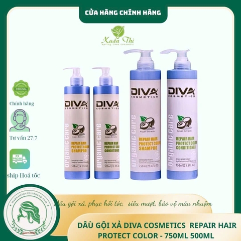 Dầu gội xả Diva Organic Dưỡng Màu và Phục Hồi Tóc Color Protect & Repair Shampoo & Conditioner