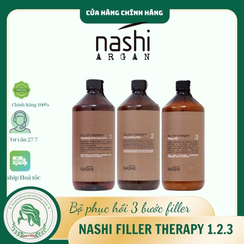 Bộ phục hồi cấu trúc tóc Nashi Filler Therapy 3 bước chuyên sâu Nashi Filler Therapy Step 1 – 2 – 3