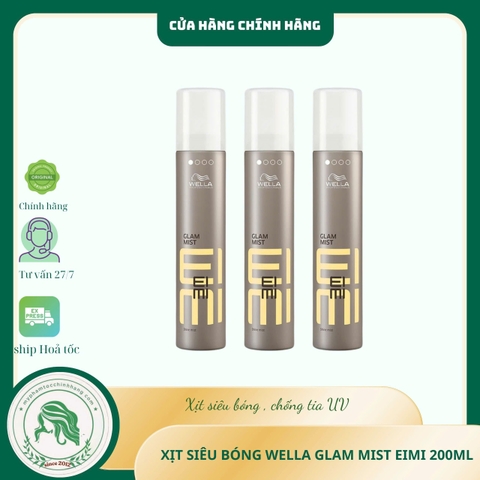 Xịt dưỡng bóng tóc Wella Professionals EIMI Glam Mist Shine Spray 200ml