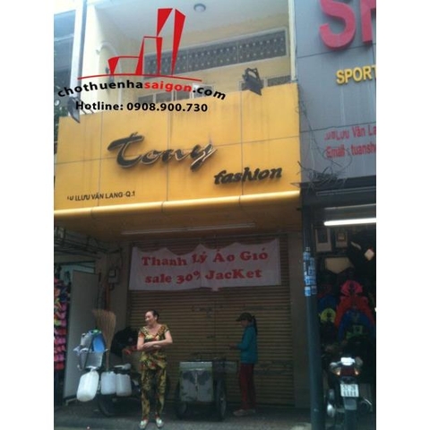 cho thuê nhà mặt tiền đường lưu văn lang, quận 1