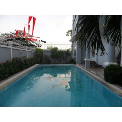 cho thuê biệt thự sân vườn hồ bơi, đường nguyễn văn hưởng, quận 2, giá 3000$