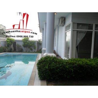 cho thuê biệt thự sân vườn hồ bơi, đường nguyễn văn hưởng, quận 2, giá 3000$
