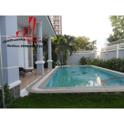 cho thuê biệt thự sân vườn hồ bơi, đường nguyễn văn hưởng, quận 2, giá 3000$