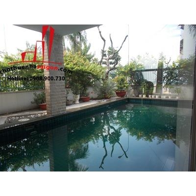 cho thuê biệt thự hồ bơi, khu combound đường trần não, quận 2