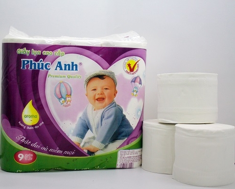 Giấy vệ sinh 9 Cuộn Em bé Tím