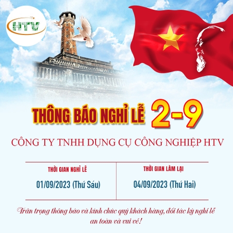 THÔNG BÁO NGHỈ LỄ QUỐC KHÁNH 2/9 NĂM 2023