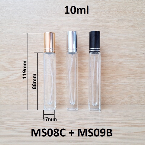 Chai vuông phun sương 2 viền 10ml