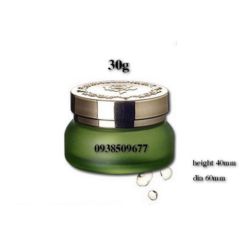 Hũ kem xanh lá nắp vàng 30g