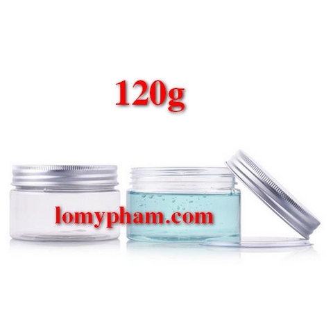 Hũ nhựa trong nắp thiếc 120g