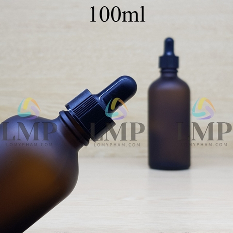 Chai tinh dầu phun mờ nắp bóp khoen nhựa sọc 100ml