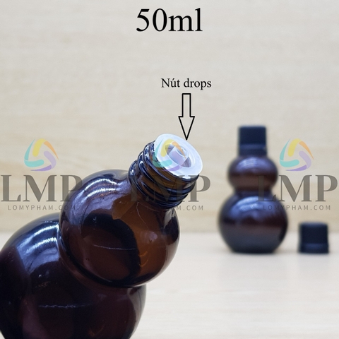 Chai hồ lô nắp nhựa mỏng 50ml