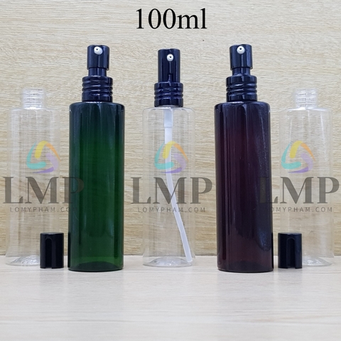 Chai PET vai ngang đầu nhôm giọt cao 100ml