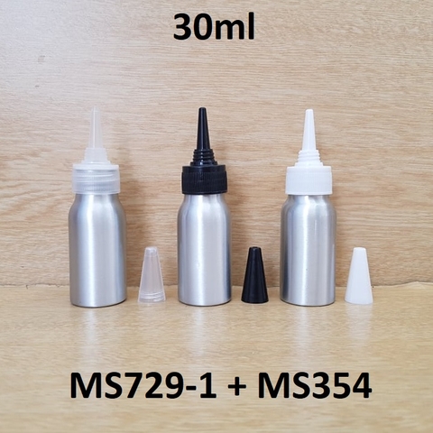 Chai nhôm nắp nhọn 30ml