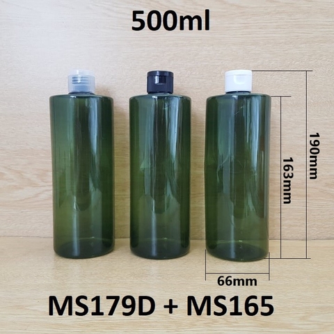 Chai rêu vai ngang nắp bật 500ml