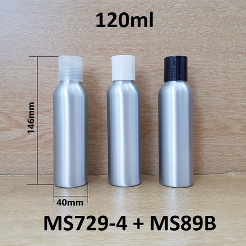 Chai nhôm nắp nhấn 120ml